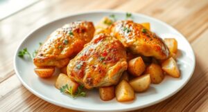 Куриные бёдра с картошкой
