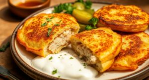 Драники с курицей