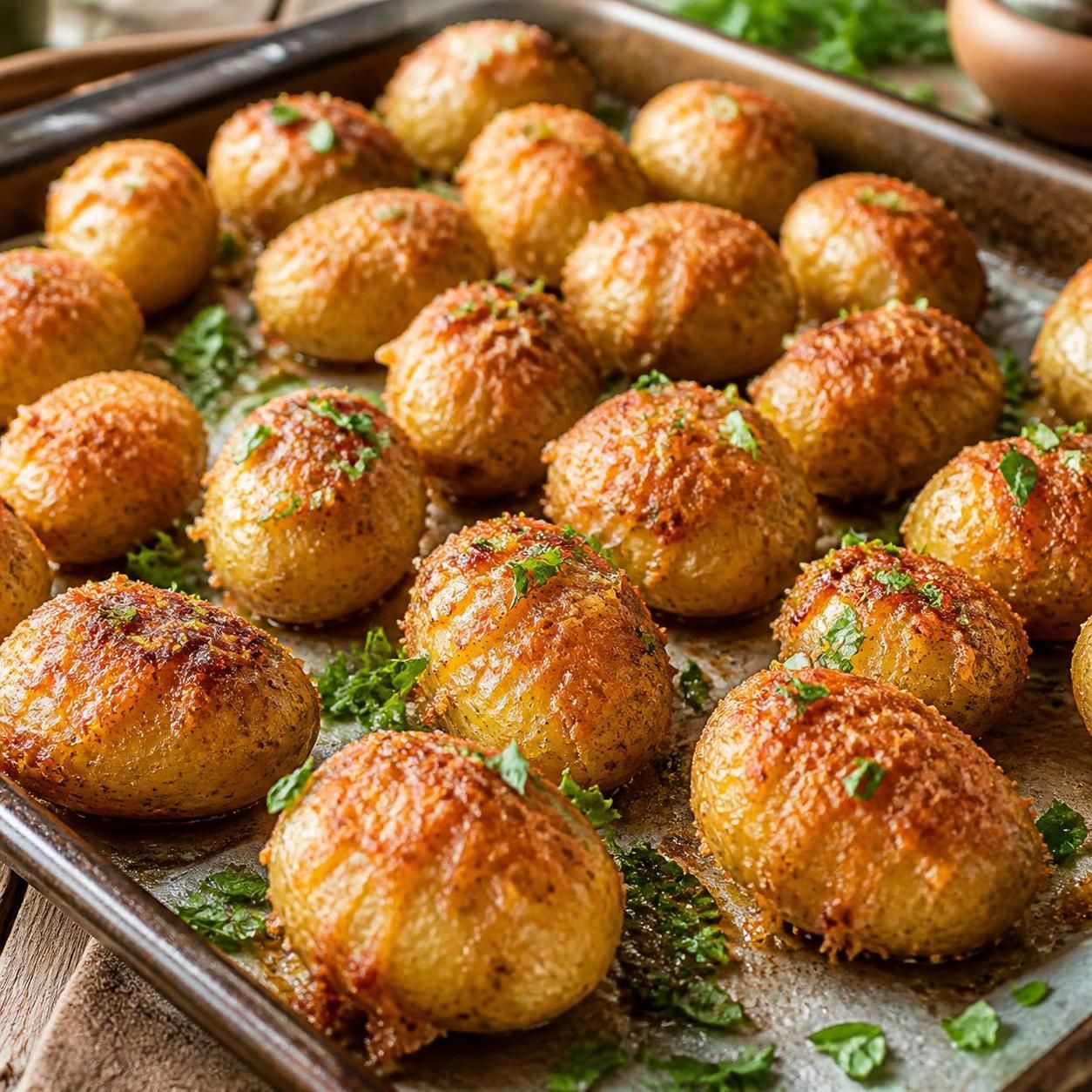 Картофель с пармезаном — хрустящий, с сырной корочкой