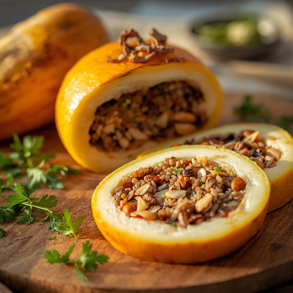 Фаршированная дыня с говядиной и рисом — восточный деликатес