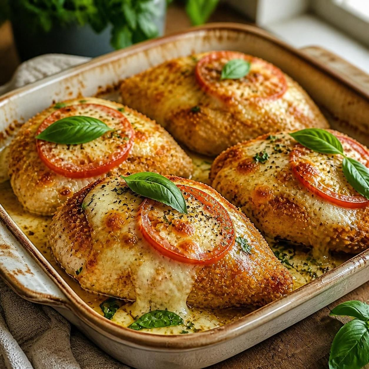Курочка в панировке под сыром, запечённая в духовке