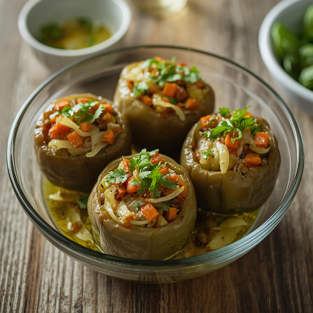 Квашеный болгарский перец с капустой — хрустящая закуска