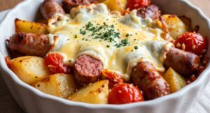 Жаркое с охотничьими колбасками