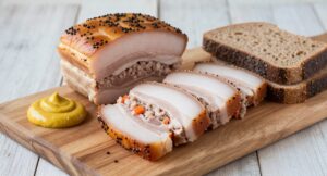 Фаршированный деликатес из сала
