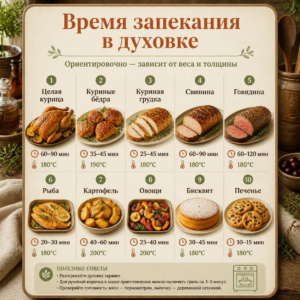 <img src="https://edalive.ru/wp-content/uploads/2026/10/sovety.png" alt"Сколько нужно запекать в духовке правильно — шпаргалка" tile"Сколько нужно запекать в духовке правильно — шпаргалка">